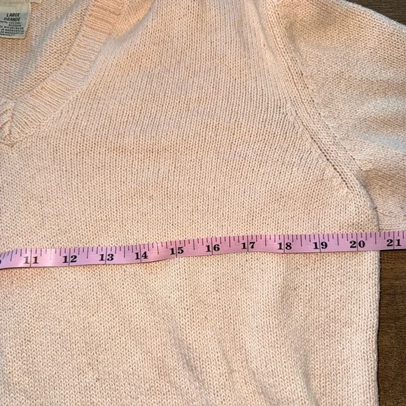 St John Bay Women’s Hooded Sweater Cream Color size L - Picture 4 of 8